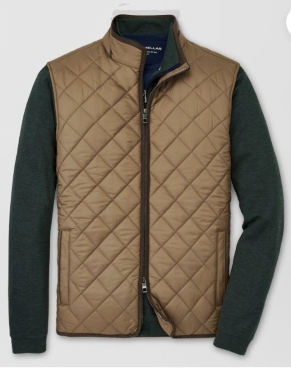 Peter Millar Essex Vest in Khaki *** Monogrammed with an "S"